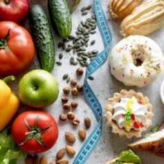 vegetables and burgers on table - nutrition