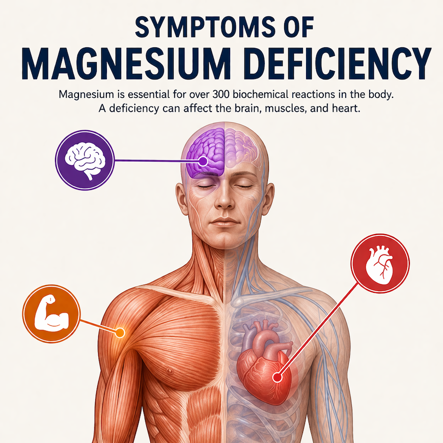 Symptoms of magnesium deficiency